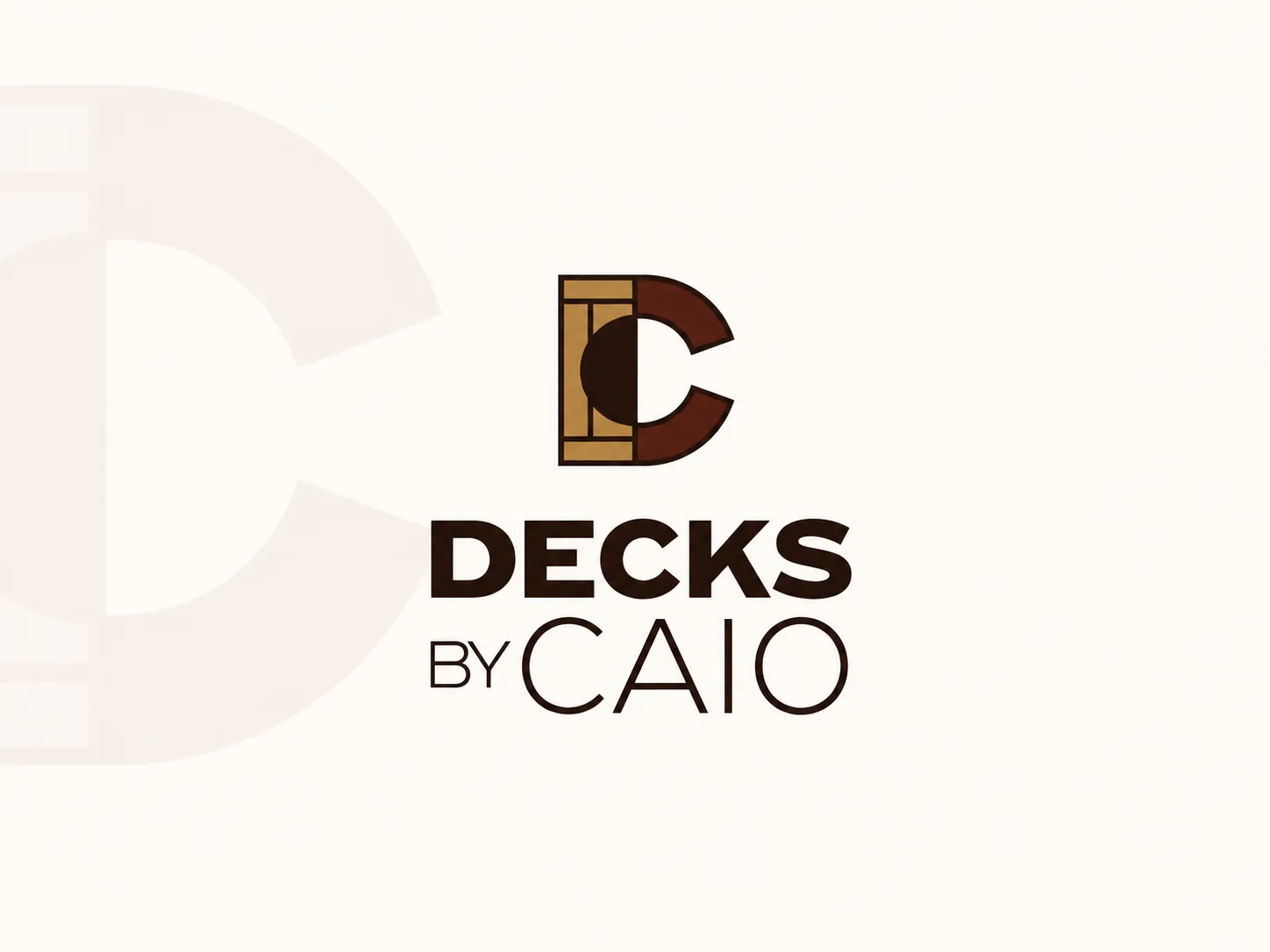 Logotipo da Decks by Caio criado pela Renove Digital